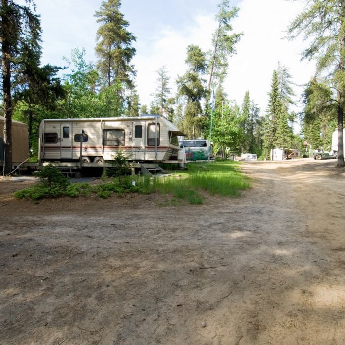 roulotte camping lac flamand