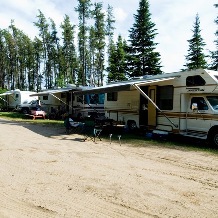 roulotte au camping lac flamand